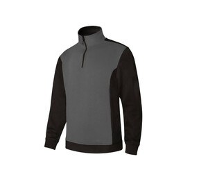 VELILLA V5703 - Tvåfärgad tröja med Dragkedja Grey / Black