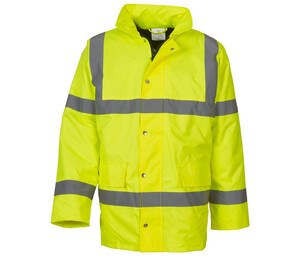 Yoko YK300 - Hög synlighet Quiltad parka Hi Vis Yellow