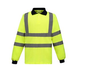 Yoko YK310 - Långärmad pikétröja med hög synlighet Hi Vis Yellow