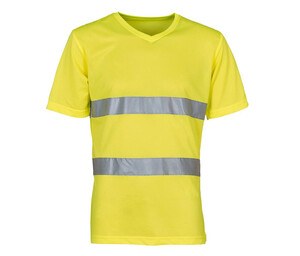 Yoko YK910 - V-ringad T-shirt med hög synlighet Hi Vis Yellow