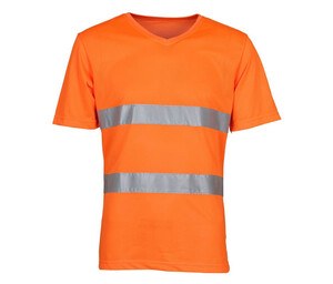 Yoko YK910 - V-ringad T-shirt med hög synlighet Hi Vis Orange