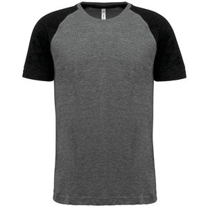 Proact PA4010 - Vuxens tvåfärgad sport kortärmad triblend-T-shirt