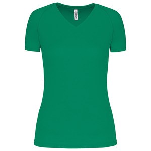 Proact PA477 - Kvinnors kortärmad sport-T-shirt med V-ringning Kelly Green