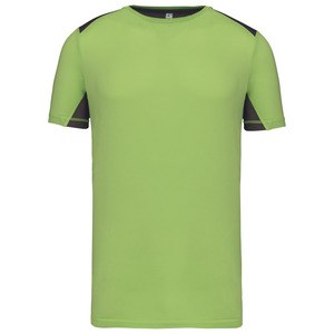 Proact PA478 - Tvåfärgad sport-T-shirt Lime / Dark Grey