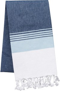 Kariban K134 - Randig Fouta Striped Denim / Sky Blue