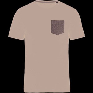 Kariban K375 - Ekologisk bomullst-shirt med ficka Black/Grey Heather