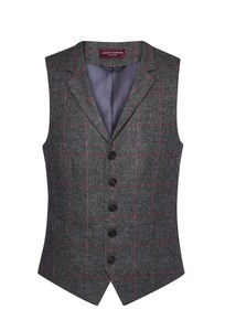 Brook Taverner BT1463 - Memphis cardigan för män Charcoal pink