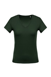 Kariban K390 - Kortärmad T-shirt med V-ringning för kvinnor Forest Green