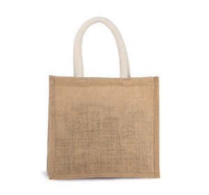 Kimood KI0273 - Burlap Tote Bag-Medium modell Natural / Gold