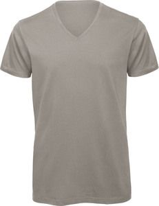 B&C CGTM044 - Organic Inspire T-shirt med V-ringning för män Light Grey