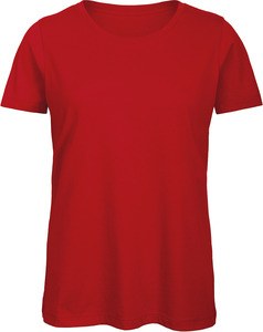 B&C CGTW043 - Ekologisk inspirerad T-shirt med rund hals för kvinnor Red