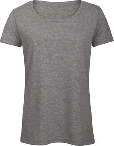 B&C CGTW056 - T-shirt med rund hals för kvinnor Heather Light Grey