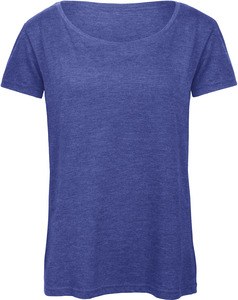 B&C CGTW056 - T-shirt med rund hals för kvinnor Heather Royal Blue