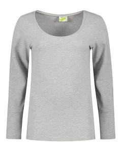 Lemon & Soda LEM1267 - Ls T-shirt med rund hals, kvinna Grey Heather