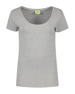 Lemon & Soda LEM1268 - T-shirt med rund hals för kvinnor Grey Heather