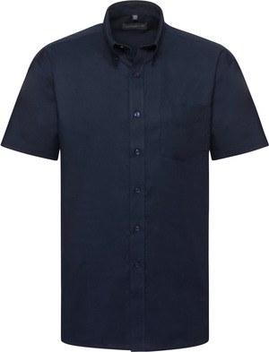 Russell Collection RU933M - Kortärmad Oxfordskjorta