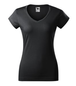 Malfini 162 - T-shirt med V-ringning för kvinnor ebony gray
