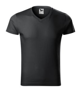 Malfini 146 - T-shirt med V-ringning för herrar ebony gray