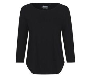 Neutral O81006 - T-shirt med 3/4 ärmar för kvinnor Black