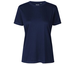 Neutral R81001 - T-shirt för återvunnen polyester i andningsförmåga Navy