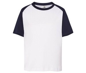 JHK JK153 - T-shirt för barn i baseball White / Navy