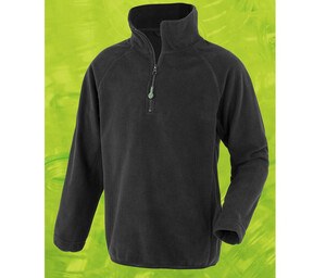 Result RS905J - Child's Zip-Neck Recycled Polyester Fleece Black