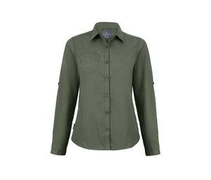 CRAGHOPPERS CES002 - Chemise manches longues en polyester recyclé femme Dark Cedar Green