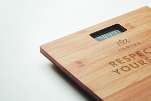 GiftRetail MO6348 - PESA SCALE Badrumsvåg  Bambu Wood