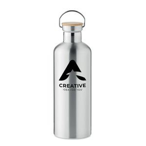 GiftRetail MO6676 - HELSINKI EXTRA Flaska med dubbelvägg 1,5 liter matt silver