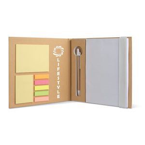 GiftRetail MO8183 - QUINCY Block med post-its och penna White