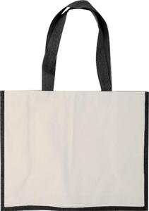 GiftRetail MO8967 - CAMPO DE FIORI Shoppingkasse i jute/canvas black