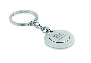 GiftRetail MO9289 - FLAT RING Nyckelring med polett shiny silver
