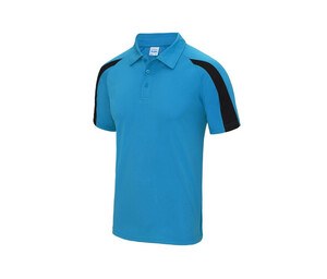 JUST COOL JC043 - CONTRAST COOL POLO Sapphire Blue/ Jet Black