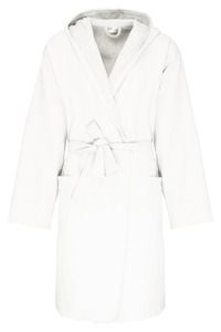 Kariban K140 - Unisex organic hooded bathrobe White
