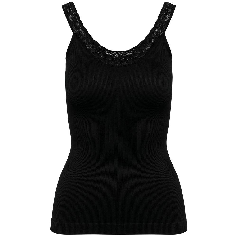 Kariban K3043 - Eco-friendly seamless tank top with lace