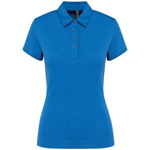 Kariban K263 - Kortärmad tröja med pikétröja för kvinnor Light Royal Blue