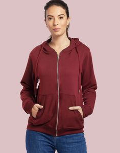 Les Filosophes MONTAIGNE - Unisex Organic Cotton Zipped Hoodie Made in France Bordeaux