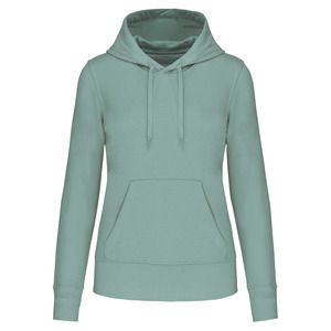 Kariban K4028 - Ladies' eco-friendly hooded sweatshirt Sage