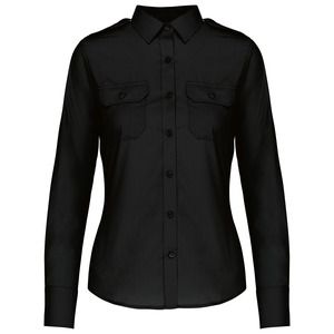 Kariban K506 - Långärmad pilotskjorta för kvinnor Black