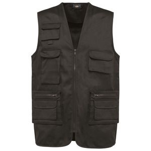 WK. Designed To Work WK609 - Unisex lined multi-pocket polycotton vest