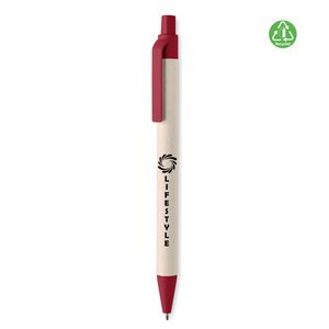 GiftRetail MO6822 - MITO PEN Penna i återvunnet papper/PLA Red