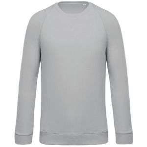 Kariban K480 - Ekologisk raglanärmad tröja för män Snow Grey