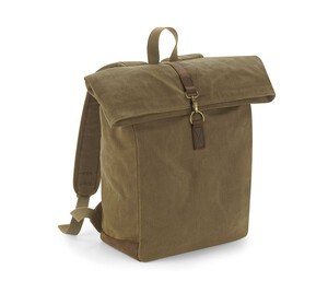 Quadra QD655 - Traditionell vaxad canvas ryggsäck Desert Sand