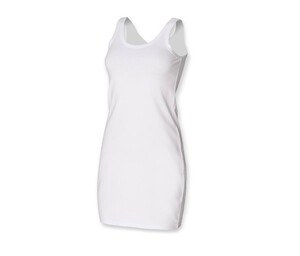 SF Women SK104 - WOMEN’S STRETCH VEST DRESS White