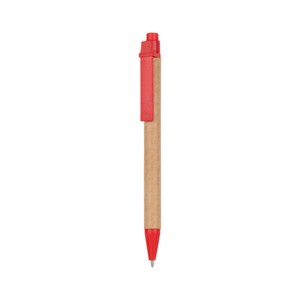 EgotierPro 50017 - Penna med kropp av kartong och delar av PP och vetefiber LUND Red