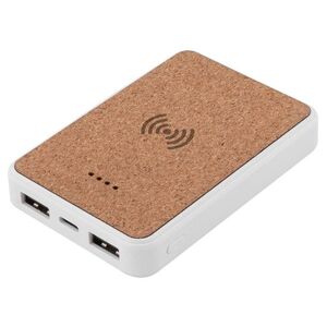 EgotierPro 53551 - Kork och Återvunnen ABS Powerbank 5000mAh AURA