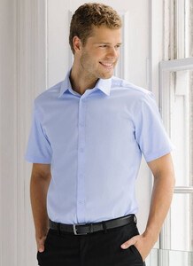 Russell Collection JZ963 - Slim-fit Herringbone-skjorta för män
