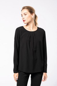 Kariban K5003 - Ladies long-sleeved crepe blouse