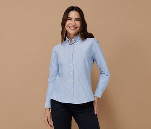 HENBURY HY513R - LADIES’ MODERN L/S OXFORD SHIRT – REGULAR FIT