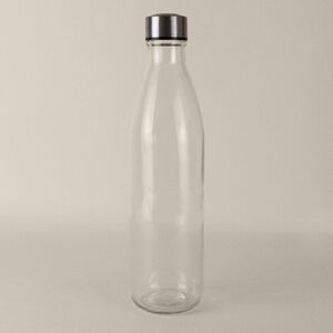 EgotierPro 39522 - Glasflaska med Rostfritt Stållock 1 Liter H2O